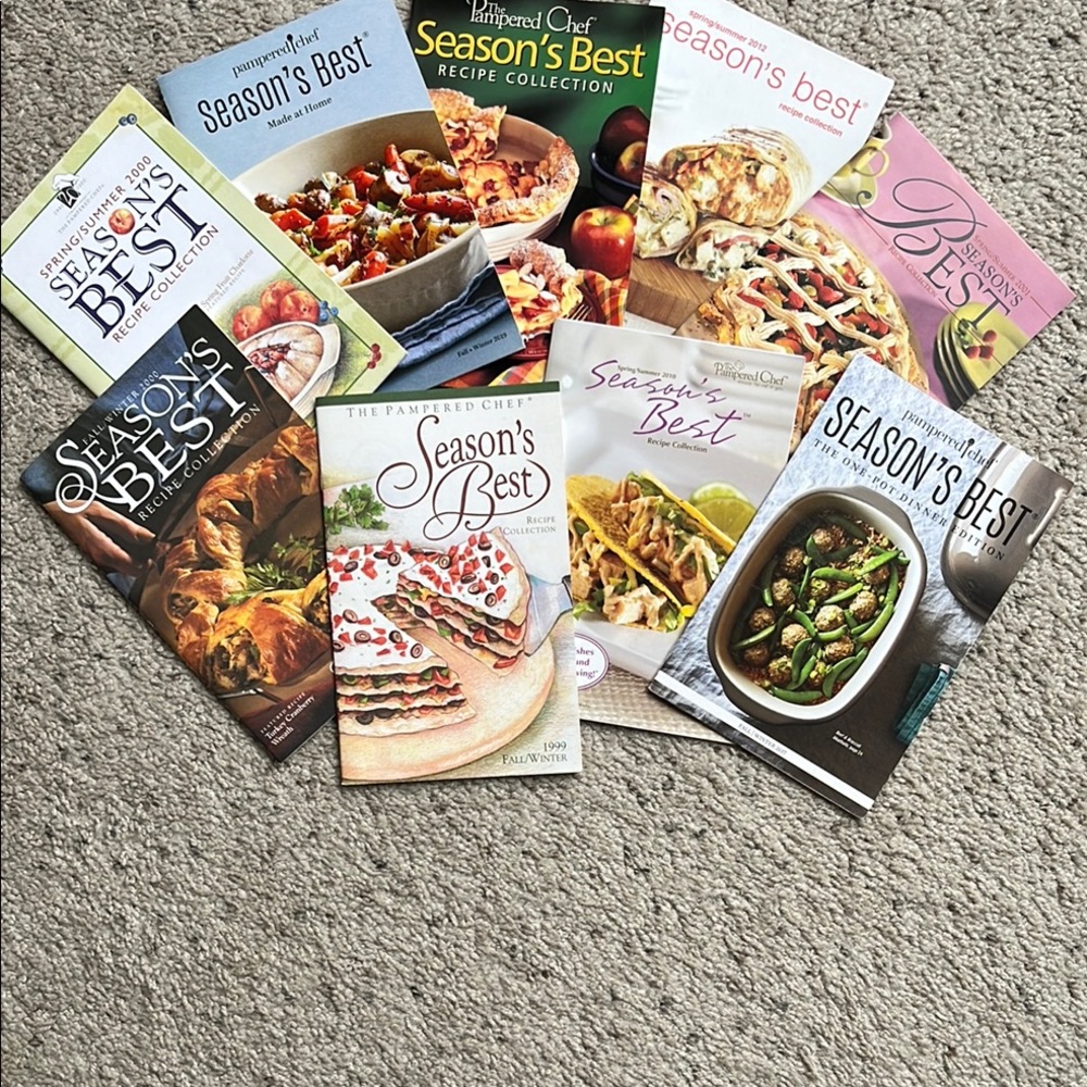 Pampered Chef Colorful Cookbook Collection for Kitchen